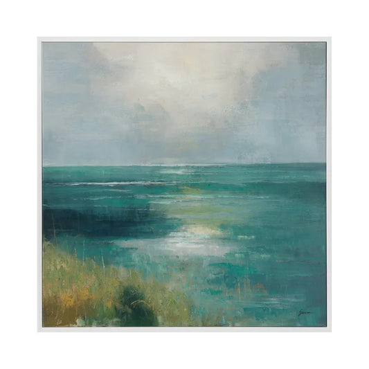 Newport Canvas Painting – Hand-Painted Seascape in Tranquil Blues