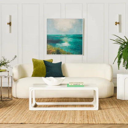 Newport Canvas Painting – Hand-Painted Seascape in Tranquil Blues