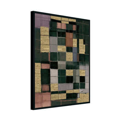 Rich Splendour – Hand-Painted Abstract Canvas with Gold Accents