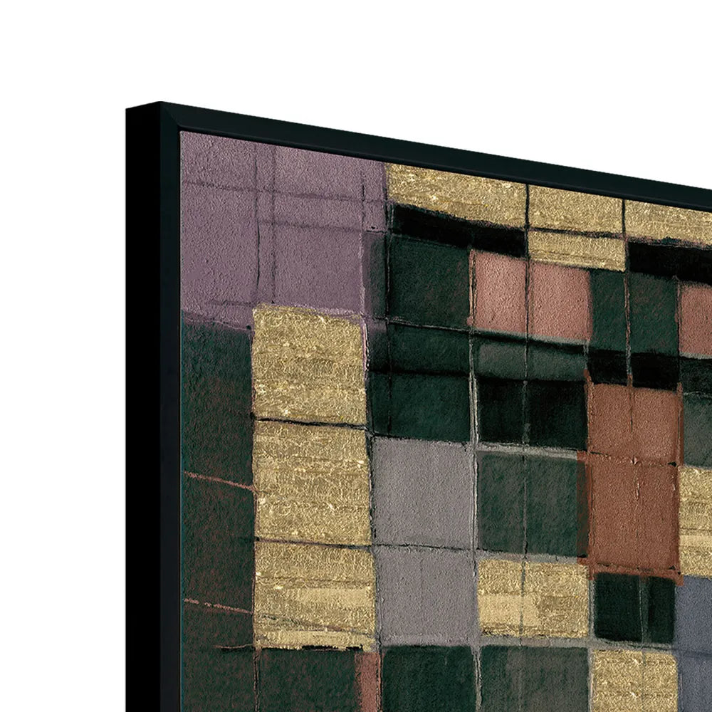 Rich Splendour – Hand-Painted Abstract Canvas with Gold Accents