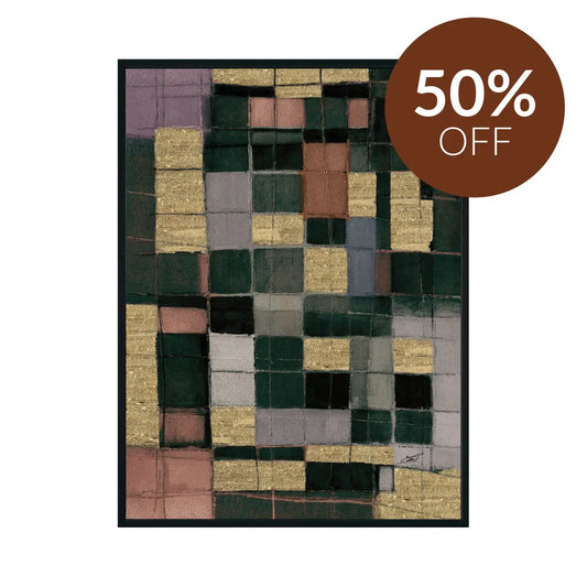 Rich Splendour – Hand-Painted Abstract Canvas with Gold Accents