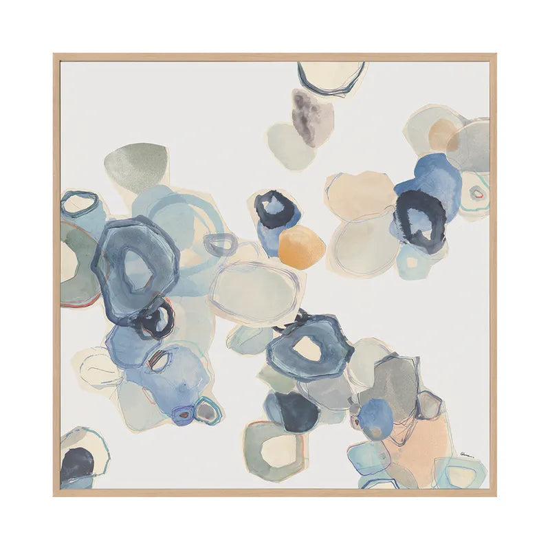 Deep Water – Hand-Painted Abstract Canvas in Tranquil Blues