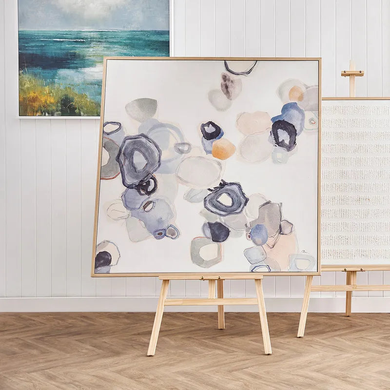 Deep Water – Hand-Painted Abstract Canvas in Tranquil Blues