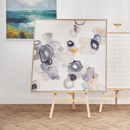 Deep Water – Hand-Painted Abstract Canvas in Tranquil Blues