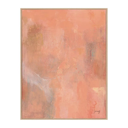 Bellini I Canvas Painting – Hand-Painted Abstract Artwork in Soft Peach Tones