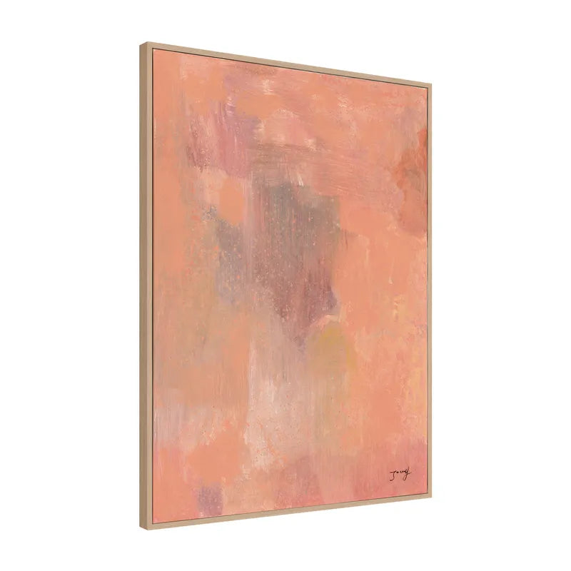 Bellini II – Hand-Painted Abstract Canvas in Soft Peach Tones