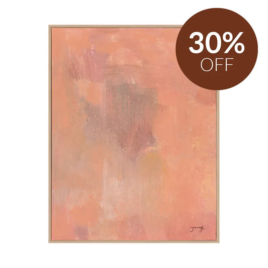 Bellini II – Hand-Painted Abstract Canvas in Soft Peach Tones