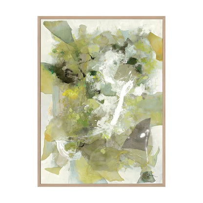 Lush Canvas Painting – Hand-Painted Abstract Artwork in Verdant Greens