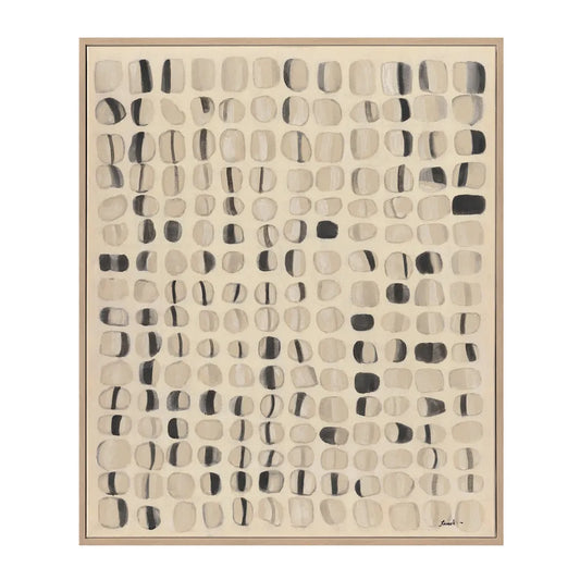 New Moon – Hand-Painted Abstract Canvas in Soft Neutrals