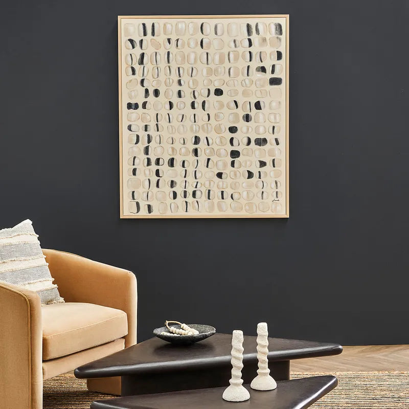 New Moon – Hand-Painted Abstract Canvas in Soft Neutrals