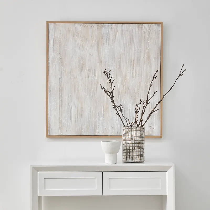 Peaceful Dreaming – Hand-Painted Abstract Canvas in Soft Neutrals