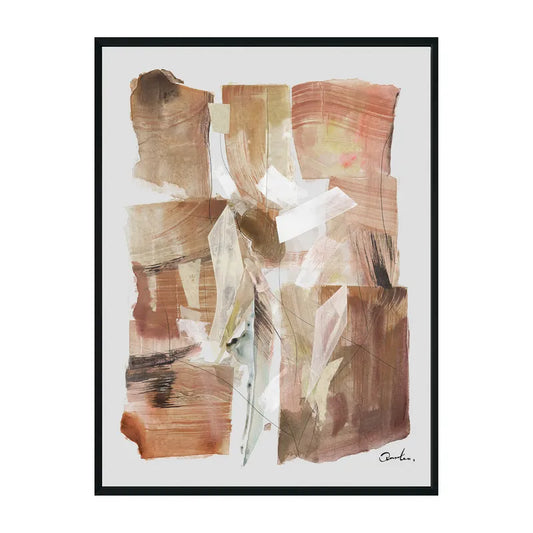 Auburn Abstract Canvas Painting – Hand-Painted Artwork in Earthy Tones