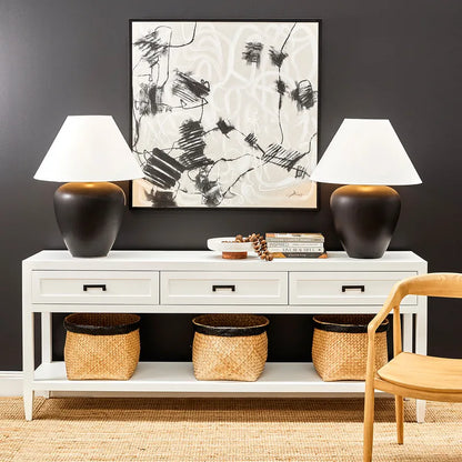 Easy Passage – Hand-Painted Abstract Canvas in Black & White