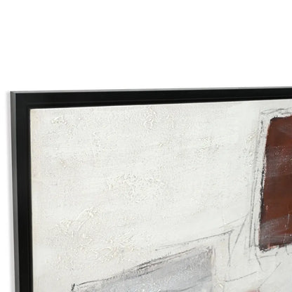 Balance Enhanced Canvas Print – Hand-Painted Abstract Artwork in Burgundy, Dusty Rose & Charcoal