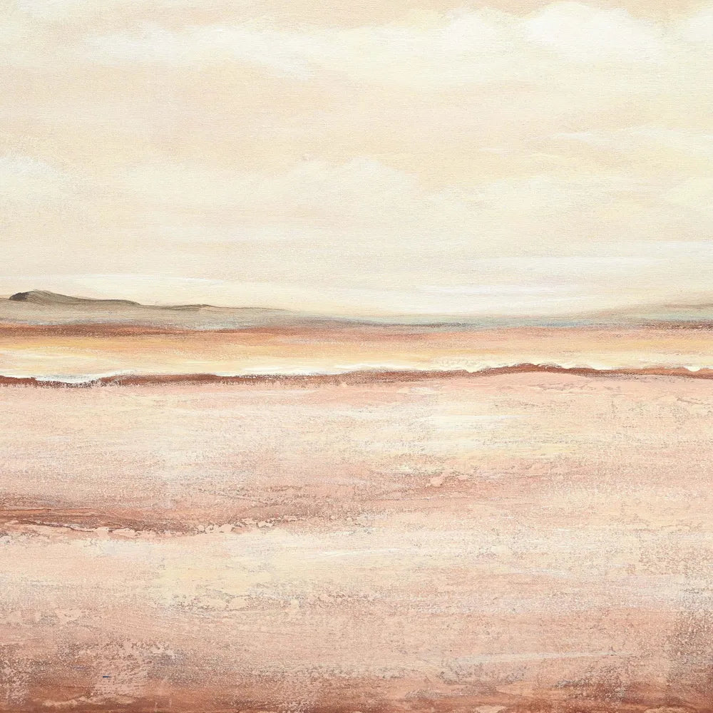 Landscapes Enhanced Canvas Print – Hand-Painted Desert-Inspired Artwork in Black Shadow Box Frame