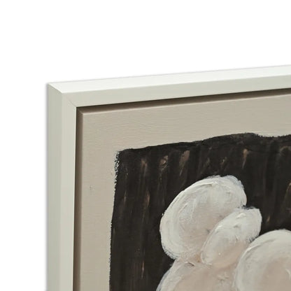 Textured Bouquet Enhanced Canvas Print – Hand-Painted Floral Artwork in White Shadow Box Frame